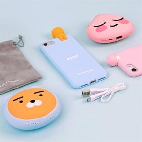 카카오프렌즈 시즌2 얼굴형 손난로 보조배터리 5000mAh