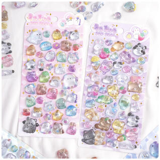 3D 톡톡친구들 입체 스티커 동물친구들 2탄