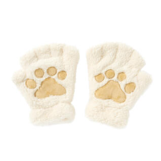 고양이 발바닥 장갑 베이지 
