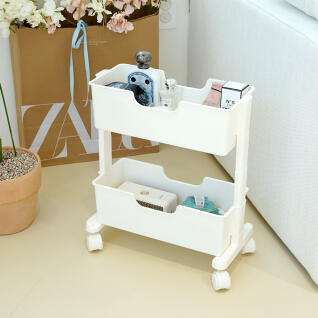 로만 슬림 트롤리 2단 이동식 틈새선반