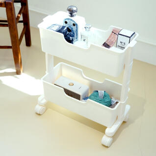 로만 슬림 트롤리 2단 이동식 틈새선반