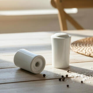 라크 포셀린 호텔 접시 화이트 양념통 후추&소금통 2P