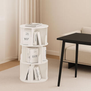 샘회전책장 500 4단 책꽂이 원형 수납 360도