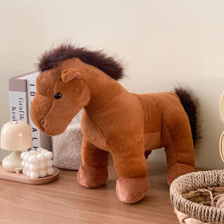 귀여운 브라운 말 인형 쿠션 신년 새해 행운 말띠