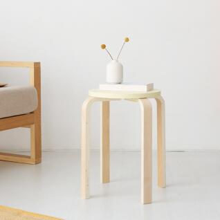 원목 스툴 의자 화장대 보조 원형 (스마일/퍼피)