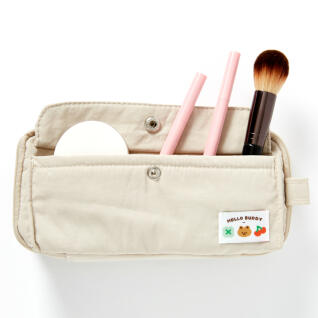 스냅 포켓필통 베이지 