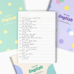 핑크풋 도트 영어 원링 노트(랜덤발송)