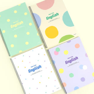 핑크풋 도트 영어 원링 노트(랜덤발송)