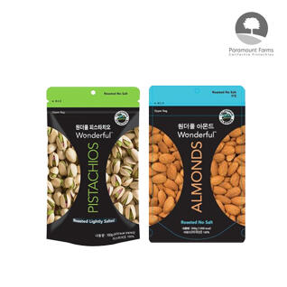 피스타치오 가염 150g 1개 + 아몬드 무염 200g 1개
