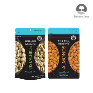 피스타치오 무염 150g 1개 + 아몬드 무염 200g 1개