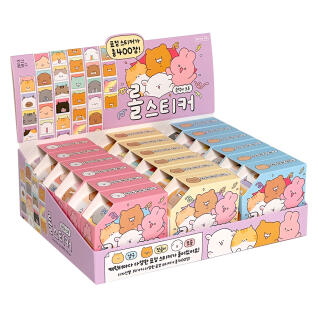 18개 조선문방구 순덕이 롤 스티커 1박스