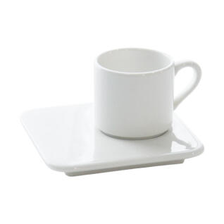 라크 포셀린 호텔 접시 에스프레소잔&사각소서 세트
