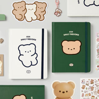 2026 미니미베어 다이어리 딥그린