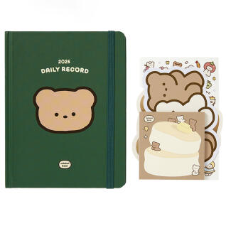 2026 미니미베어 다이어리 딥그린 
