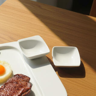 라크 포셀린 호텔 접시 화이트 소스볼 미니 디퍼 2P