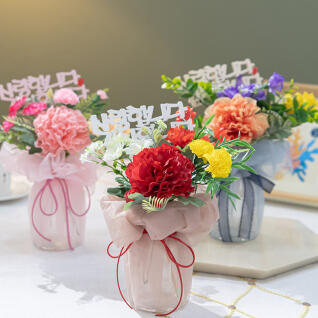 카네이션 조화 화병 데이지 실크 set 26cm 장식 소품