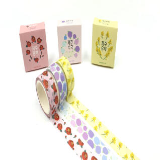 제주 꽃 패턴 마스킹테이프 3종