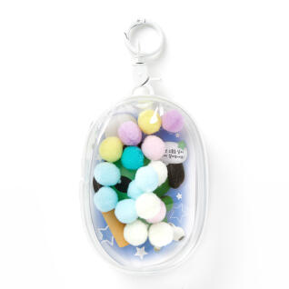 폼폼 가챠파우치 키링 