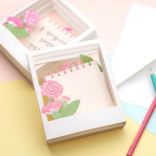 폴라로이드에 간직하는 카네이션 팝업 카드
