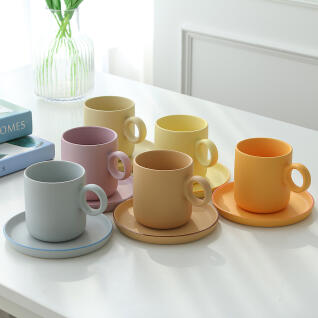 파스텔 홈카페 Amy 도넛 머그 접시 2p세트