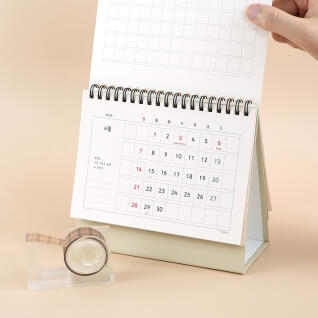 핑크풋 2026 감성 원고지 탁상 달력 캘린더