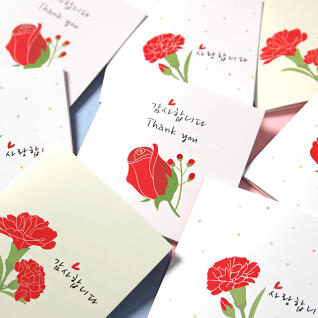 메시지 카드(카네이션&장미)