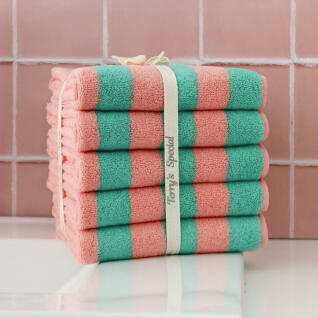 테리파머 200g 어닝/팝어닝 스트라이프 호텔수건5장