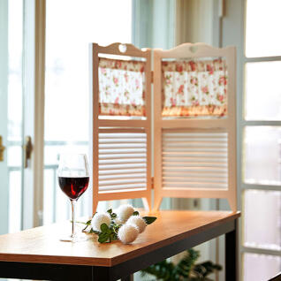 까사라움 갤러리 패브릭 타이니 파티션 2단 화이트