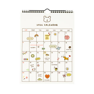 2026 곰 벽걸이 달력 