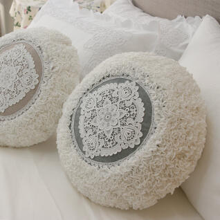 (2colors)디럭스모티브 원형쿠션(솜포함)