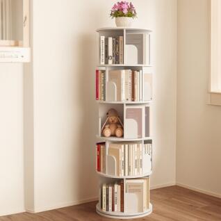 5단 원형책장 회전형 틈새책장