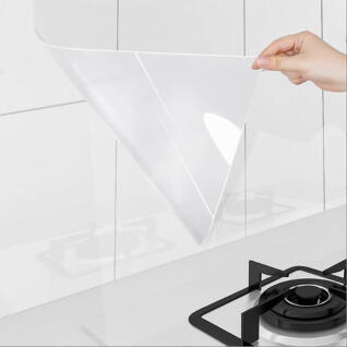 무점착 주방 오염방지 타일시트지 투명 길이1000cm