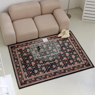 빈티지 워셔블 플라워 무이 단모 카페트 러그100X150