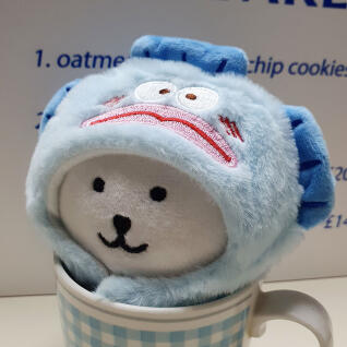 키티 한교동 모자+농담곰 인형 키링