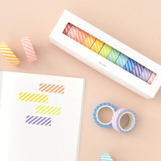 아르떼 마스킹테이프 12P SET - Sherbet oblique