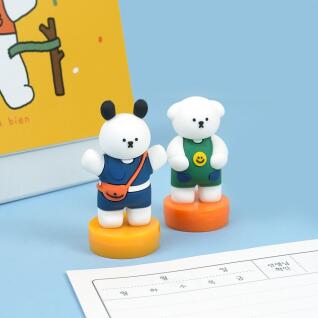 [핑크풋] 꼬망 피규어 스탬프 (12개 1세트)
