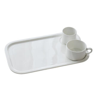 라크 호텔 접시 블랙퍼스트 사각 트레이 커피잔 세트