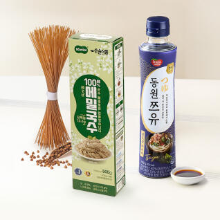 순솔 100% 메밀국수 500G 1팩 X 동원 쯔유 소바 세트