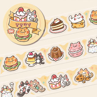 야옹이 키스컷 롤스티커 8종