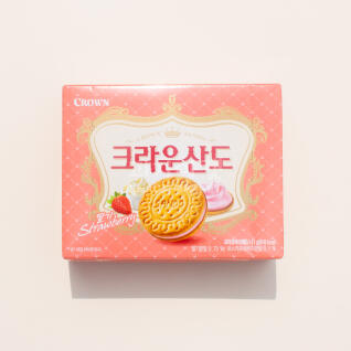 크라운 크라운산도 딸기 과자 161gX5개