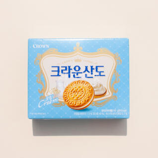 크라운 크라운산도 크림 과자 161gX5개