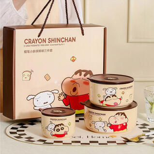 짱구 세라믹 밀폐용기 세트 브라운(H219128)