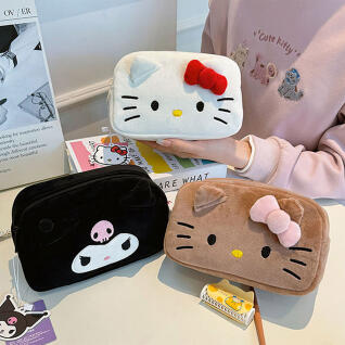 산리오 키티 태닝키티 페이스 사각 파우치 (2종)
