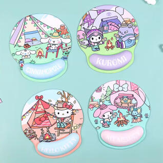 산리오 캠핑 손목보호 마우스패드