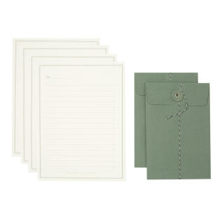 그린 세로 편지지 