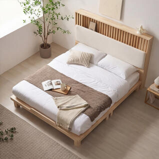 착불 솔리브 소나무원목 평상형 침대 프레임Q