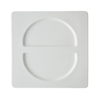 라크 포셀린 호텔 접시 반달 스퀘어 플레이트 30cm