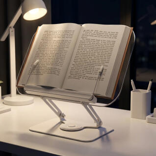 360도 회전 투명 독서대 각도 높이조절 북홀더