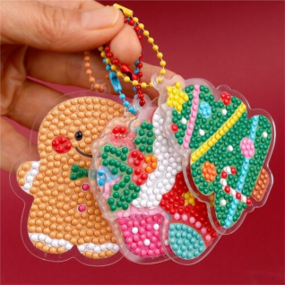 크리스마스 보석십자수 키링 만들기