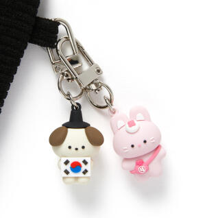 강쥐토끼 수비니어 키링세트 